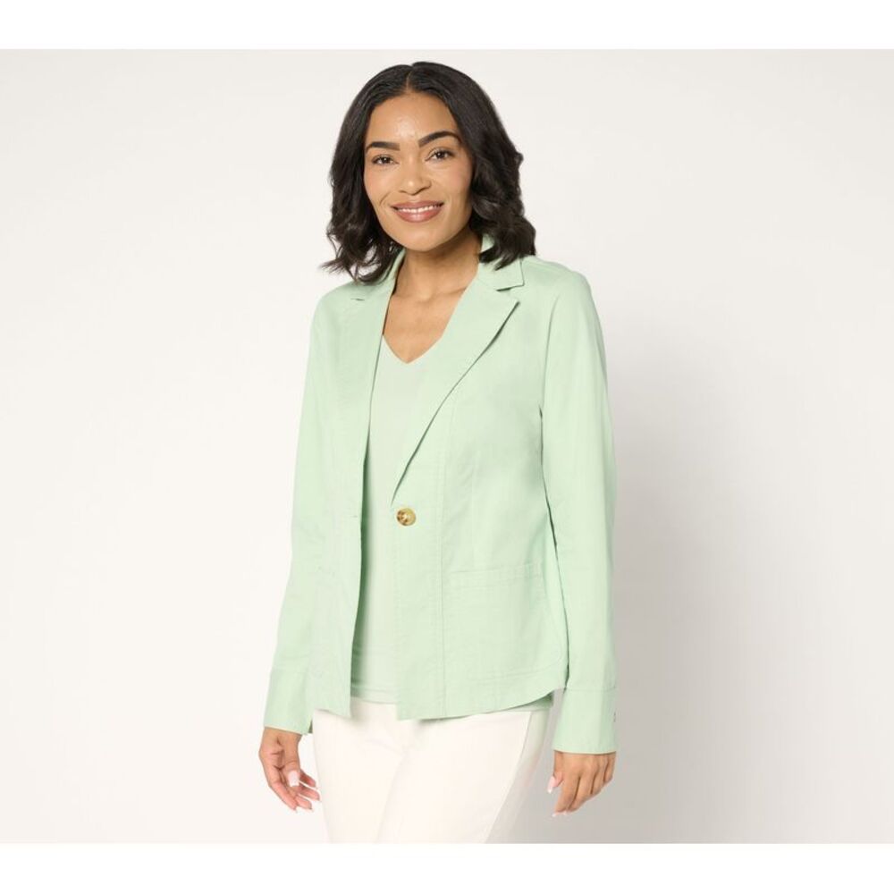 Joan Rivers Classics Collection Women's Jacket Sz S Signature Twill White